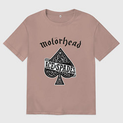 Футболка оверсайз женская Motorhead: Ace of spades, цвет: пыльно-розовый