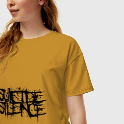 Футболка оверсайз женская Suicide Silence, цвет: горчичный — фото 2