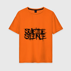 Футболка оверсайз женская Suicide Silence, цвет: оранжевый