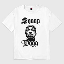 Футболка оверсайз женская Snoop Dogg Face, цвет: белый