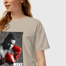 Футболка оверсайз женская Mike Tyson, цвет: миндальный — фото 2