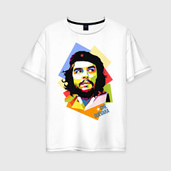 Футболка оверсайз женская Che Guevara Art, цвет: белый