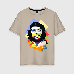 Футболка оверсайз женская Che Guevara Art, цвет: миндальный