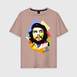 Футболка оверсайз женская Che Guevara Art, цвет: пыльно-розовый
