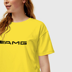 Футболка оверсайз женская AMG, цвет: желтый — фото 2