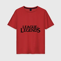 Футболка оверсайз женская League of legends, цвет: красный