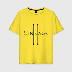 Женская футболка оверсайз Lineage logo