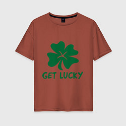 Женская футболка оверсайз Get lucky