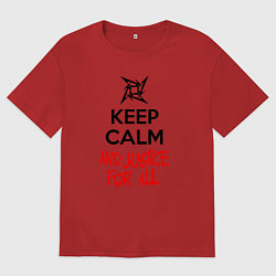 Футболка оверсайз женская Keep Calm & Justice For All, цвет: красный