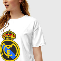 Футболка оверсайз женская Real Madrid, цвет: белый — фото 2