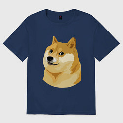Футболка оверсайз женская Doge, цвет: тёмно-синий