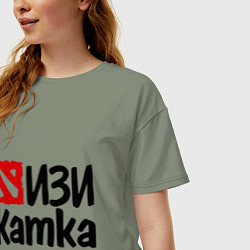Футболка оверсайз женская Изи катка, цвет: авокадо — фото 2