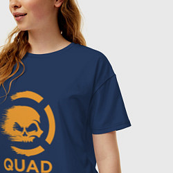 Футболка оверсайз женская QuaD: Quick and Deadly, цвет: тёмно-синий — фото 2