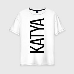 Футболка оверсайз женская Катя, цвет: белый