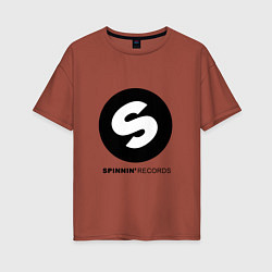 Женская футболка оверсайз Spinnin records