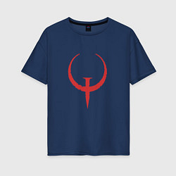 Футболка оверсайз женская Quake, цвет: тёмно-синий