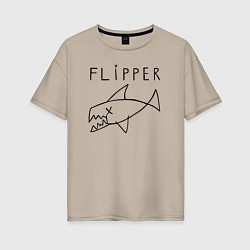 Футболка оверсайз женская Flipper, цвет: миндальный