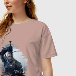Футболка оверсайз женская The Witcher 3, цвет: пыльно-розовый — фото 2