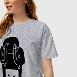 Футболка оверсайз женская Radiohead, цвет: меланж — фото 2