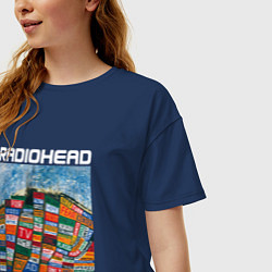 Футболка оверсайз женская Radiohead, цвет: тёмно-синий — фото 2