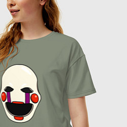 Футболка оверсайз женская Puppet FNAF Марионетка, цвет: авокадо — фото 2