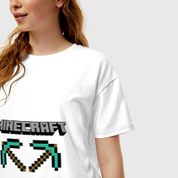Футболка оверсайз женская Minecraft Hero, цвет: белый — фото 2