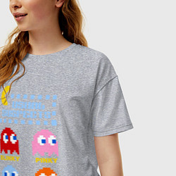 Футболка оверсайз женская Pac-Man: Usual Suspects, цвет: меланж — фото 2