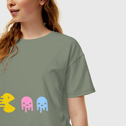 Футболка оверсайз женская Pac-Man: Fast Eat, цвет: авокадо — фото 2