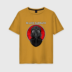 Футболка оверсайз женская Black Sabbath: Toxic, цвет: горчичный