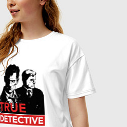 Футболка оверсайз женская True Detective, цвет: белый — фото 2