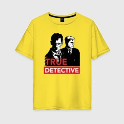 Футболка оверсайз женская True Detective, цвет: желтый