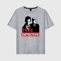 Футболка оверсайз женская True Detective, цвет: меланж