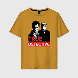 Футболка оверсайз женская True Detective, цвет: горчичный