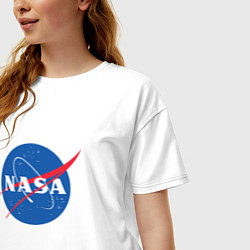 Футболка оверсайз женская NASA: Logo, цвет: белый — фото 2