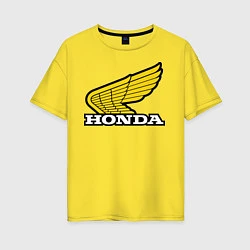 Футболка оверсайз женская Honda, цвет: желтый