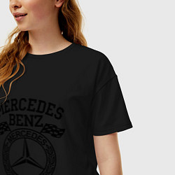 Футболка оверсайз женская Mercedes Benz, цвет: черный — фото 2