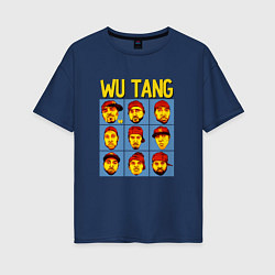 Футболка оверсайз женская Wu-Tang Clan Faces, цвет: тёмно-синий
