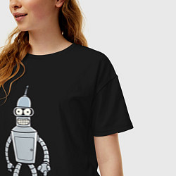 Футболка оверсайз женская Iron Bender, цвет: черный — фото 2