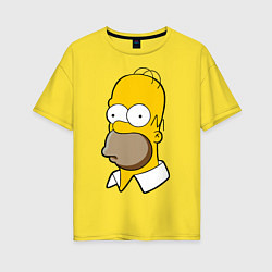 Футболка оверсайз женская Sad Homer, цвет: желтый