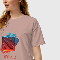 Футболка оверсайз женская Dota 2 Shadows, цвет: пыльно-розовый — фото 2