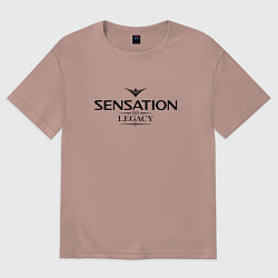 Футболка оверсайз женская Sensation: The Legacy, цвет: пыльно-розовый