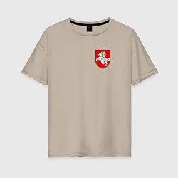 Женская футболка оверсайз Погоня: герб