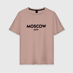 Футболка оверсайз женская Moscow City, цвет: пыльно-розовый