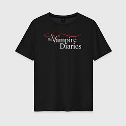 Футболка оверсайз женская The Vampire Diaries, цвет: черный