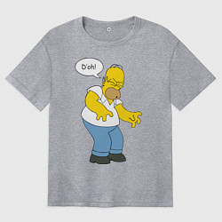 Футболка оверсайз женская D'oh mood, цвет: меланж