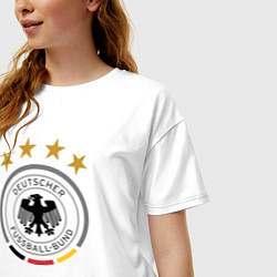 Футболка оверсайз женская Deutscher Fussball-Bund, цвет: белый — фото 2