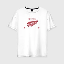 Футболка оверсайз женская Detroit Red Wings: Est.1926, цвет: белый