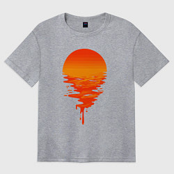 Футболка оверсайз женская Sunset, цвет: меланж