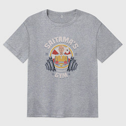 Футболка оверсайз женская Saitama's Gym, цвет: меланж
