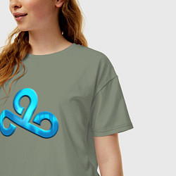 Футболка оверсайз женская Cloud9 Foil Металлический эффект, цвет: авокадо — фото 2